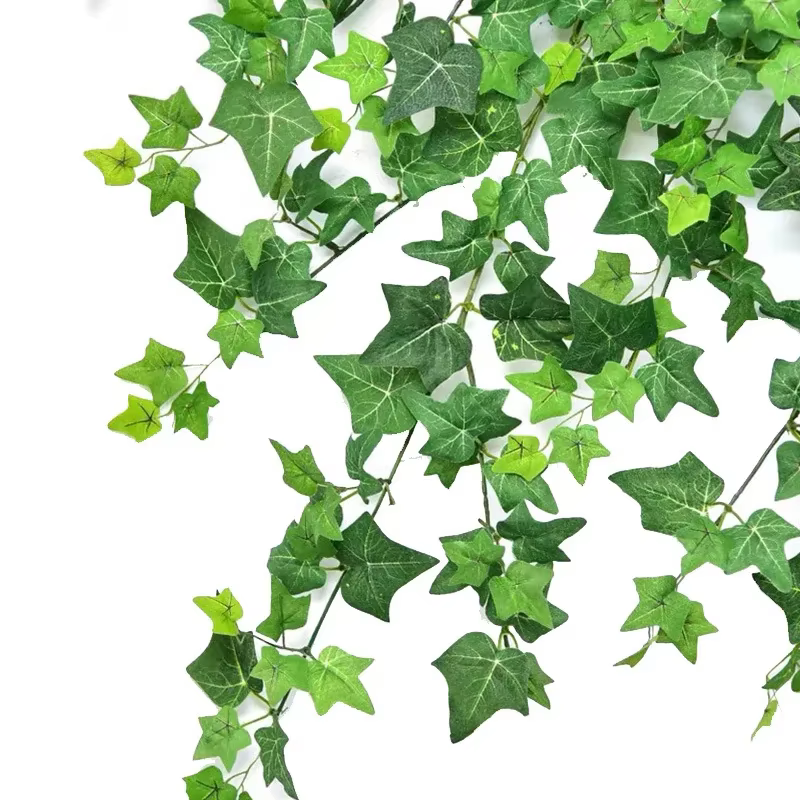 Lierre artificiel en rotin, 68 feuilles, 1.6M, décoration de maison, plante verte, feuilles vertes, 