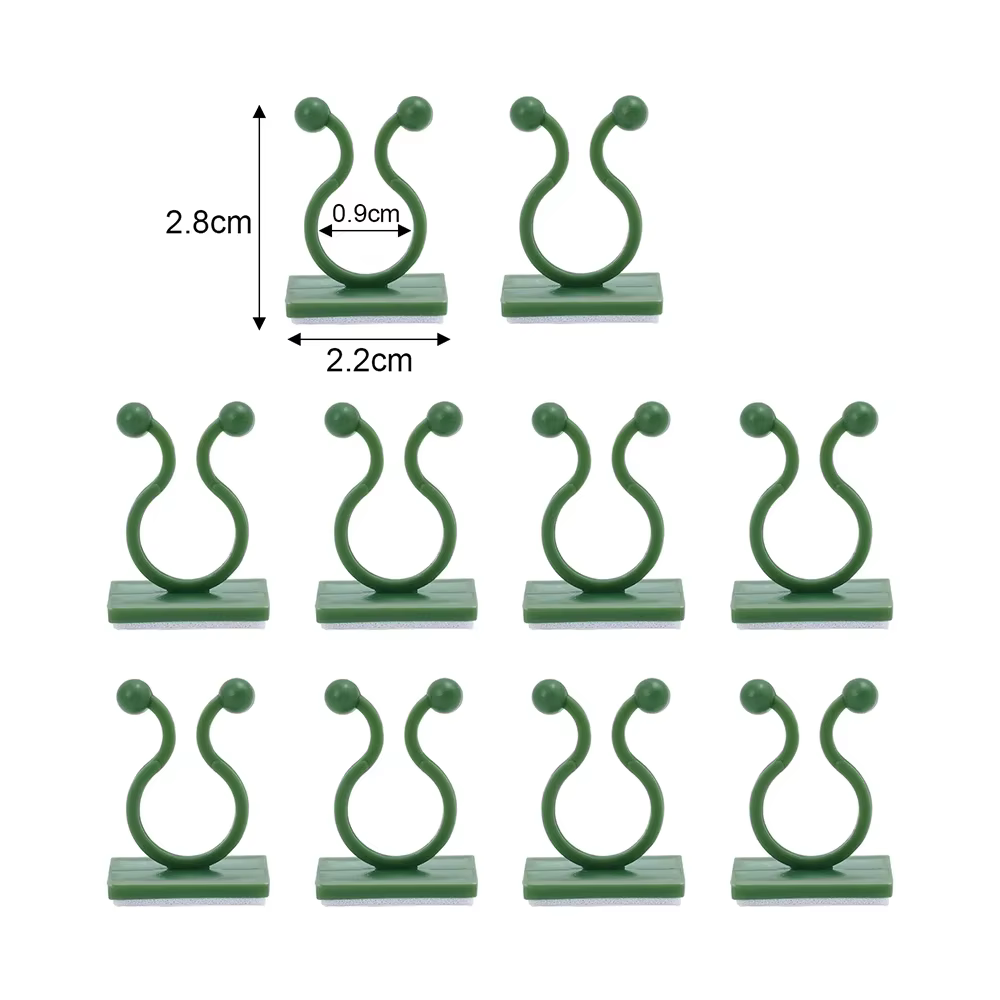 Clips de Support de Plantes pour Fleurs Grimpantes, Tomate, Vigne, Jardin, en Plastique, Invisible, 