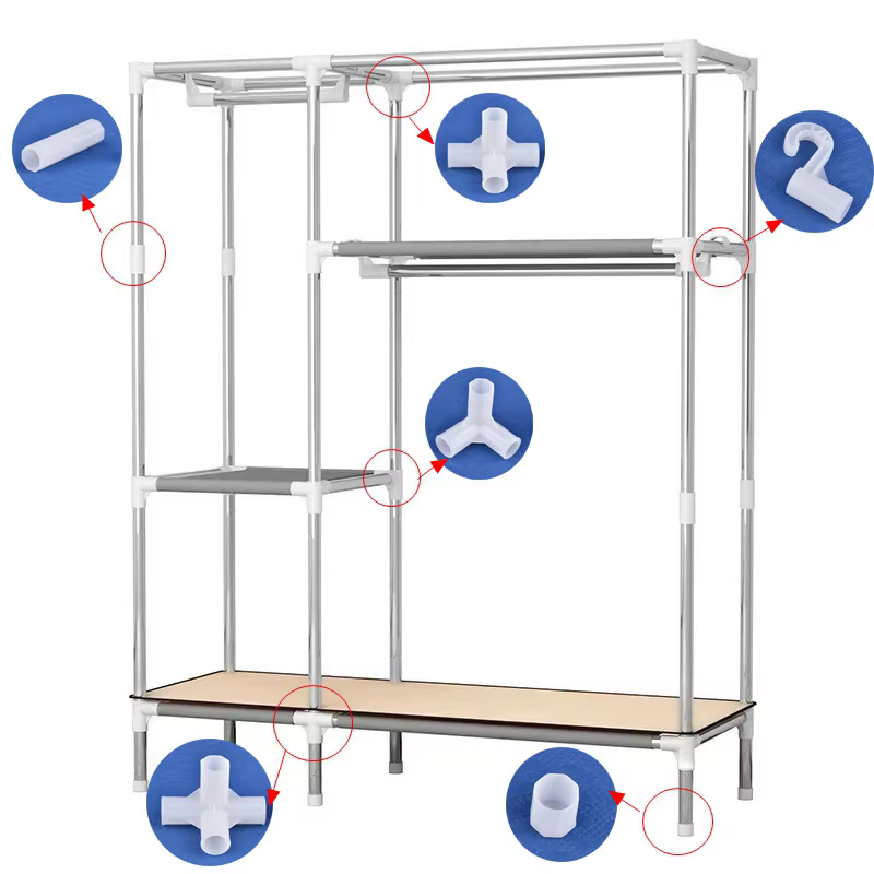 Connecteur de Support pour plantes, diamètre intérieur 9.8mm, adaptateur de tuyau à quatre voies, ra