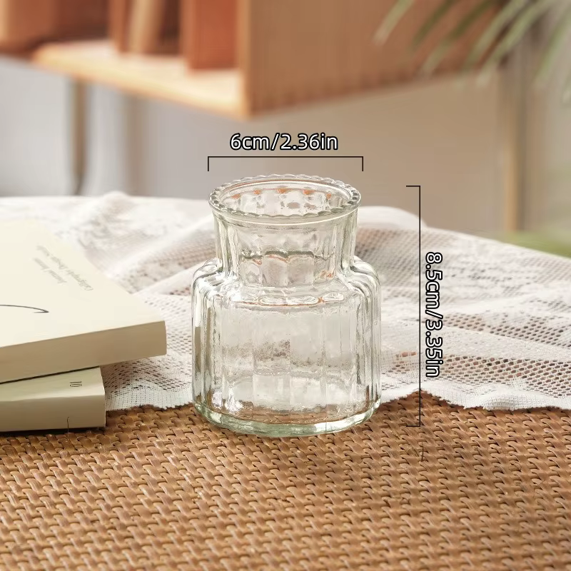 Vase en verre sculpté à la main-Jardinière hydroponique pour décor gothique de maison/bureau, cadeau