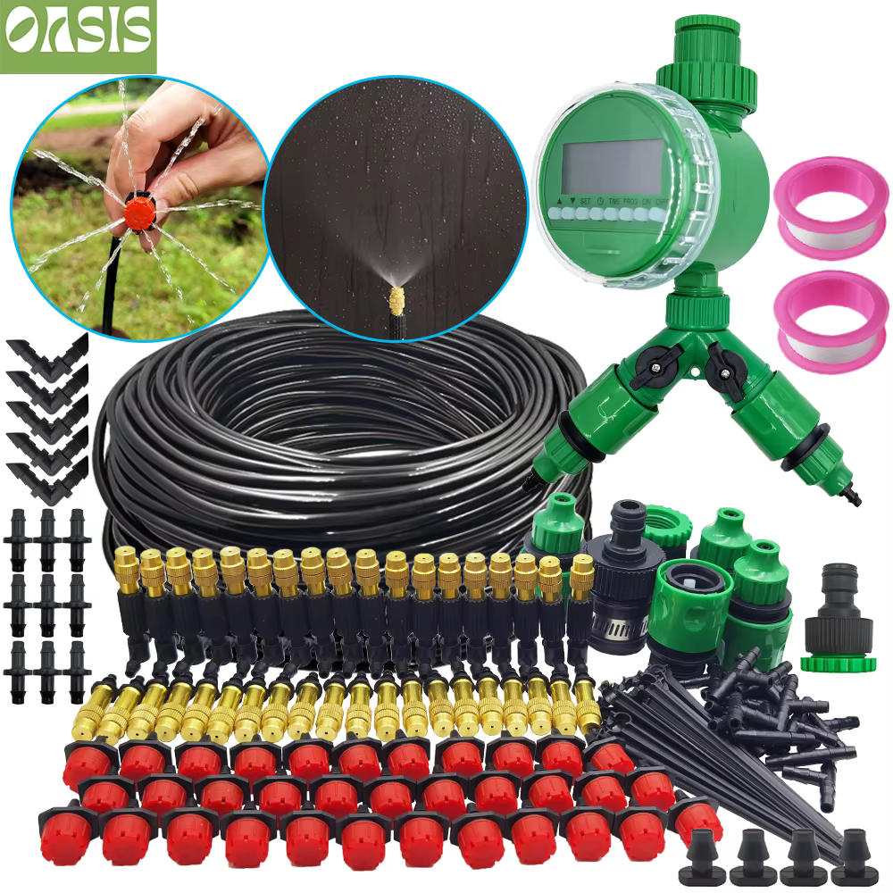 Oasis 5-50M jardin Micro goutte à goutte système d'arrosage automatique Kit contrôleur bricolage bru