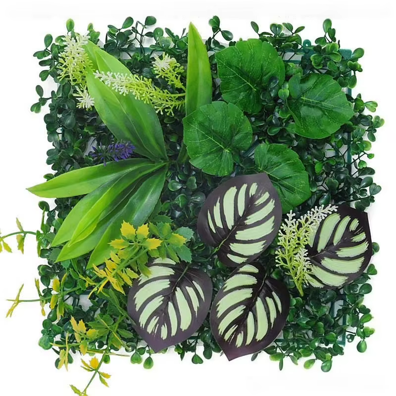 Bricolage magasin vitrine plante mur plastique Simulation feuilles de raisin Rose pelouse Hall décor