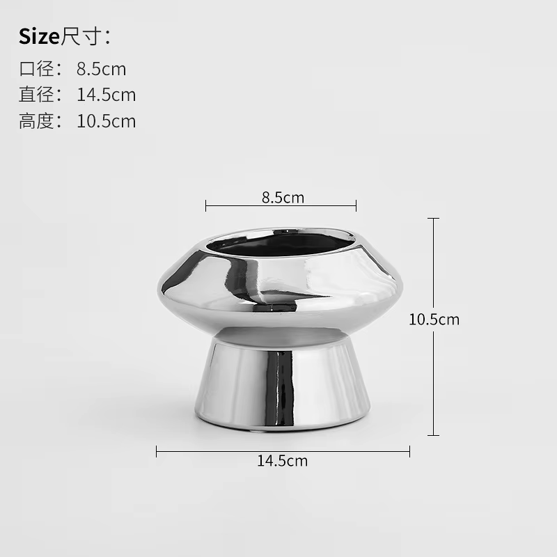 Vase à fleurs en céramique minimaliste pour la décoration intérieure, ornements décoratifs pour rest