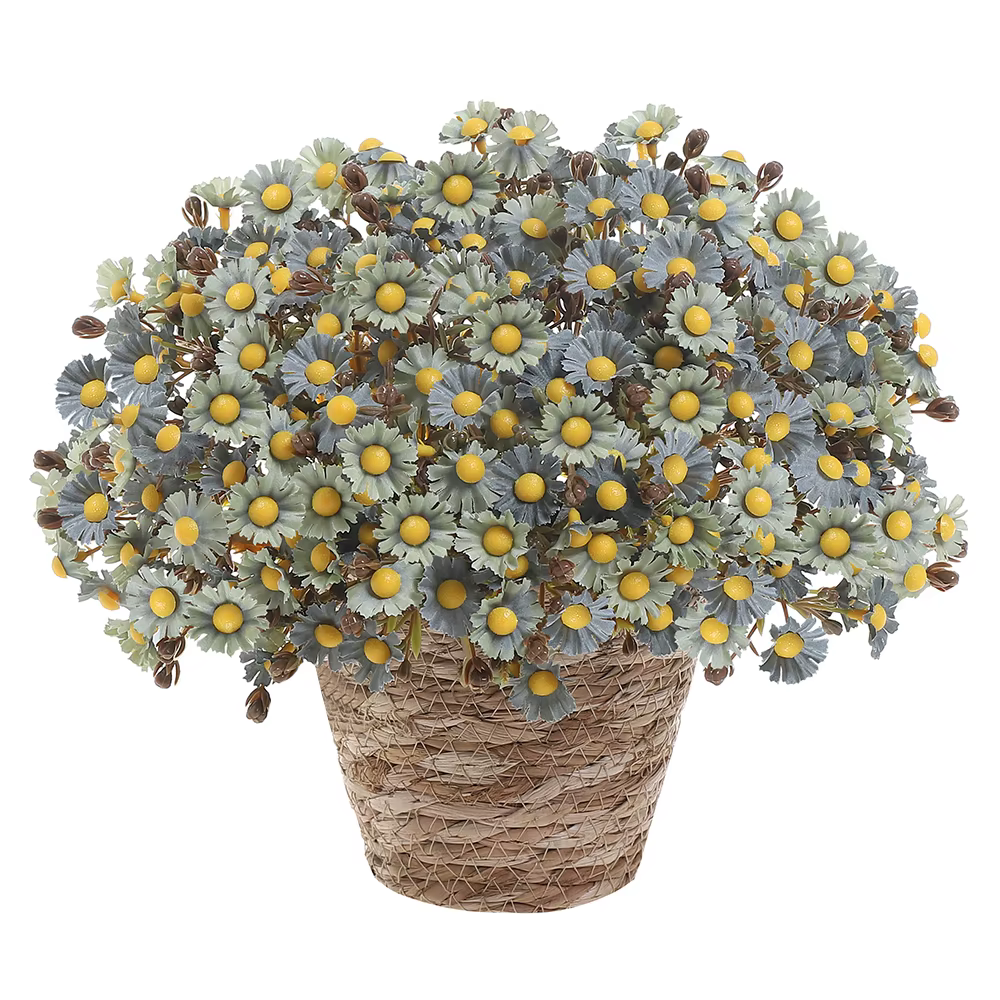 Bouquet de fausses fleurs de marguerite artificielles 33cm, pour décoration de salle de maison, fête