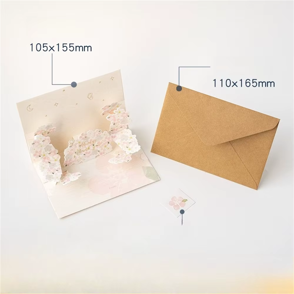 Pop-Up 3d tulipes Roses tournesols Bouquet carte de voeux carte postale fête des mères bénédictions