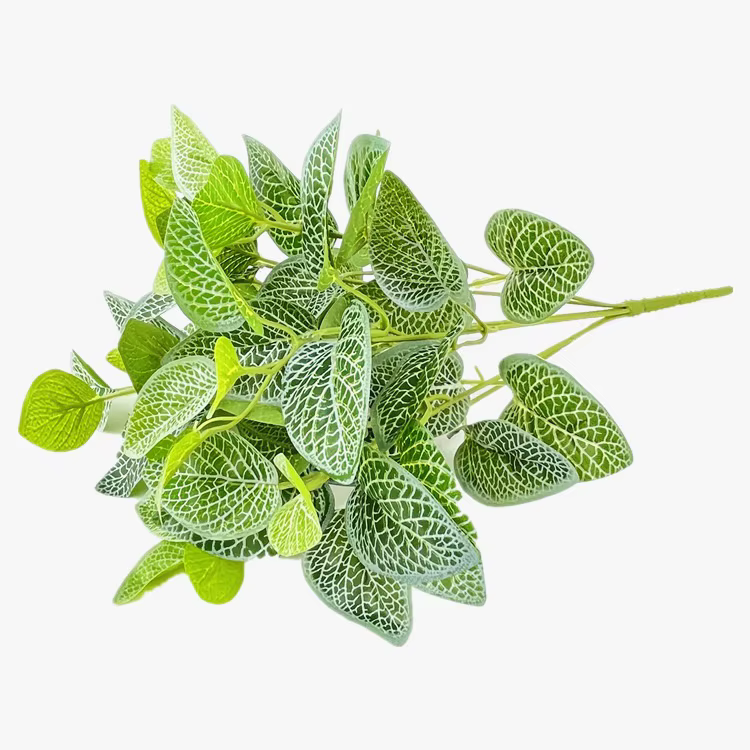 Bouquet de plantes artificielles en plastique d'aloès vert, feuilles de Taro blanches, pour décorati