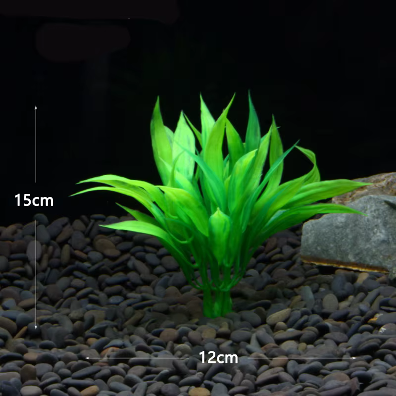 Plante aquatique artificielle en plastique, 15cm, 1 pièce, décoration pour aquarium