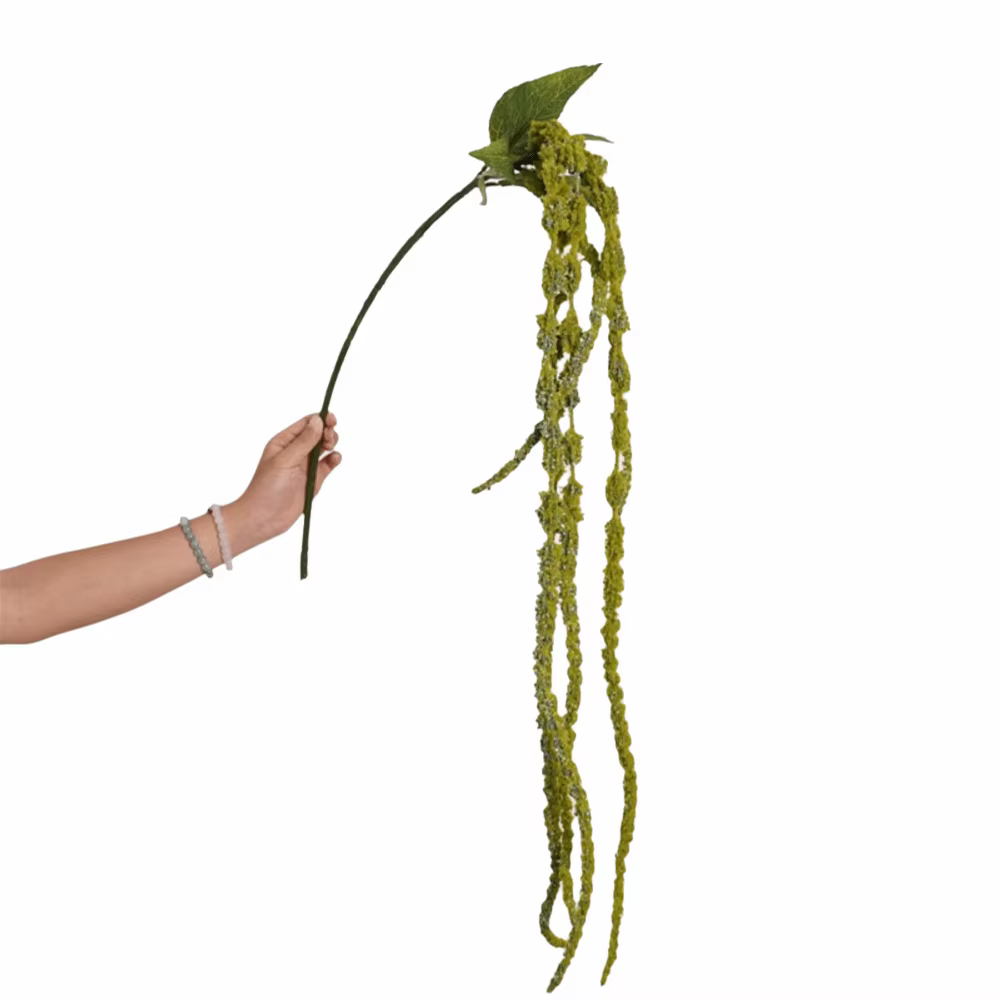 Plante artificielle suspendue Amarante à 6 têtes, multicolore, à longues queues, avec fleurs à longu