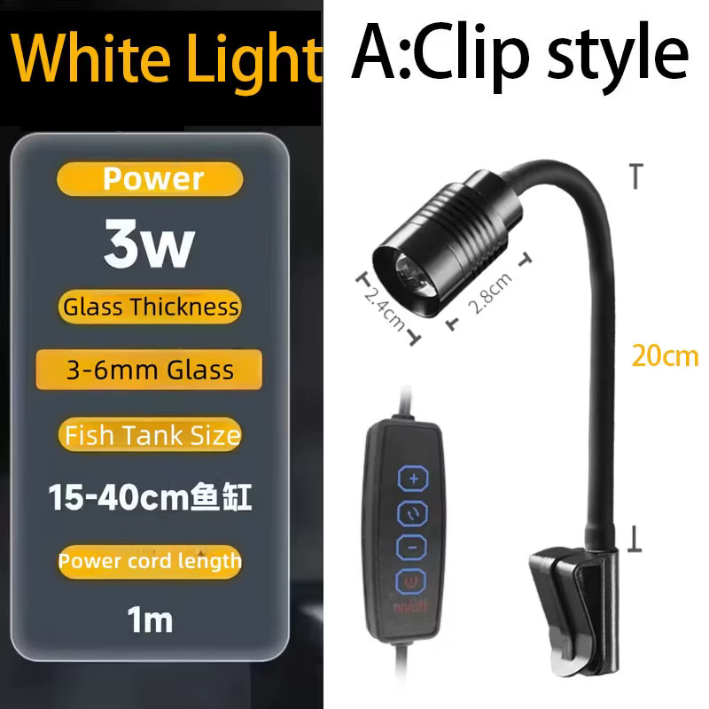 USB Aquarium lumière éclairage plantes grandir lumière Super mince LED 3W plante aquatique éclairage