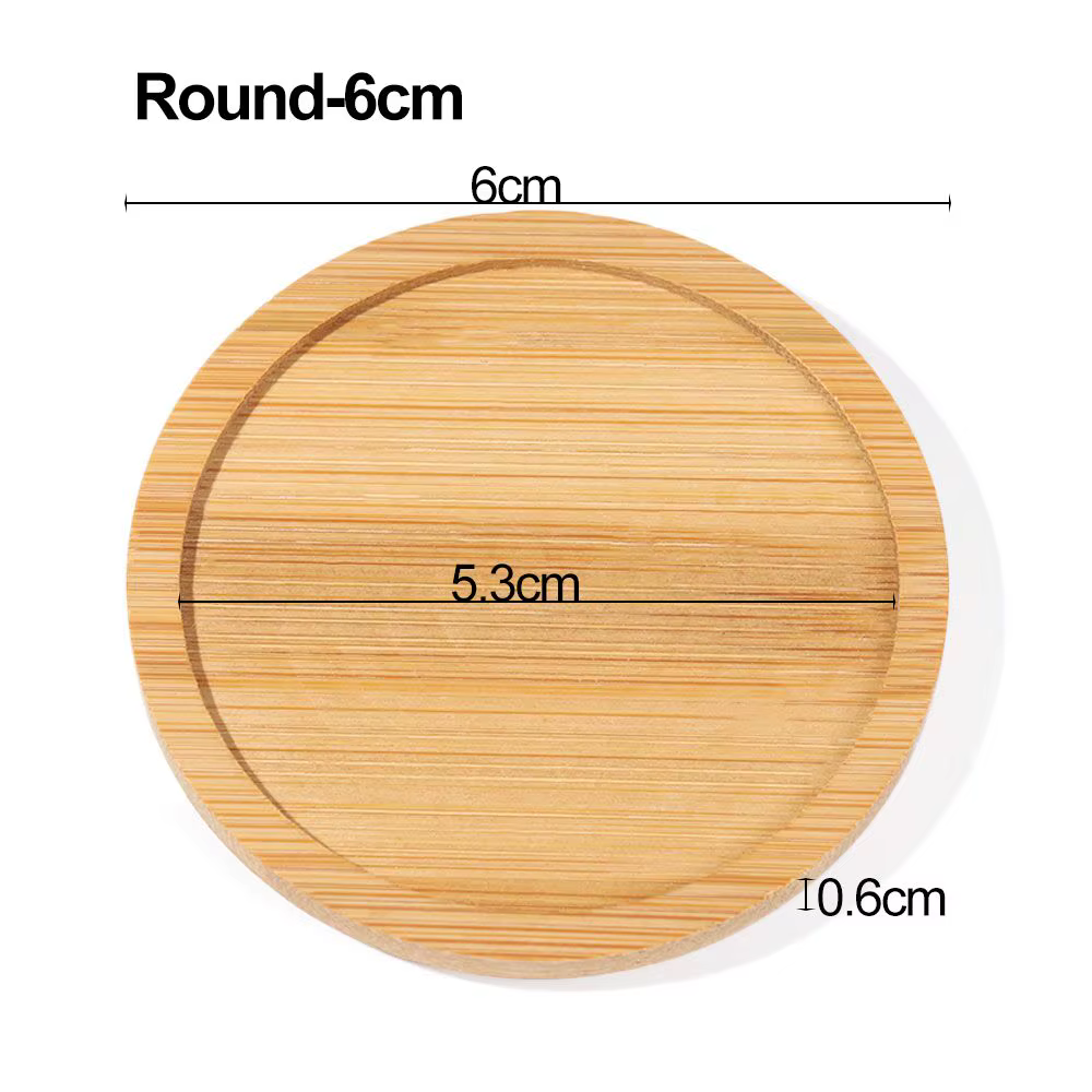 Pot de Fleurs Simple en Bois de Bambou, Rond, Carré, Hexagone, Rectangle, user inières de Base, Supp