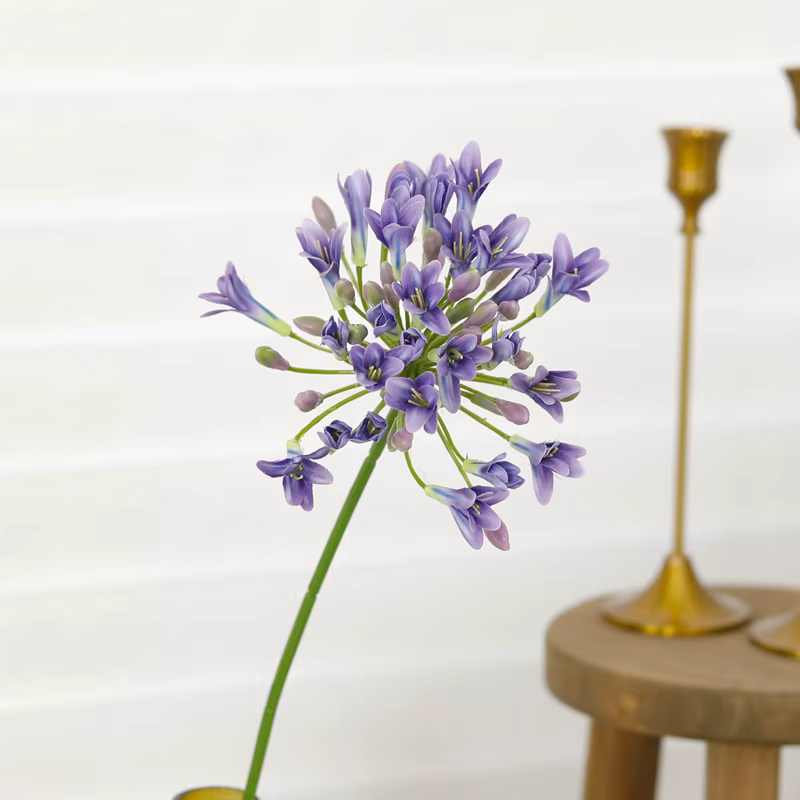 Fleurs artificielles de 75 cm, Gypsophila, Agapanthus africain, branche longue de luxe, respiration 