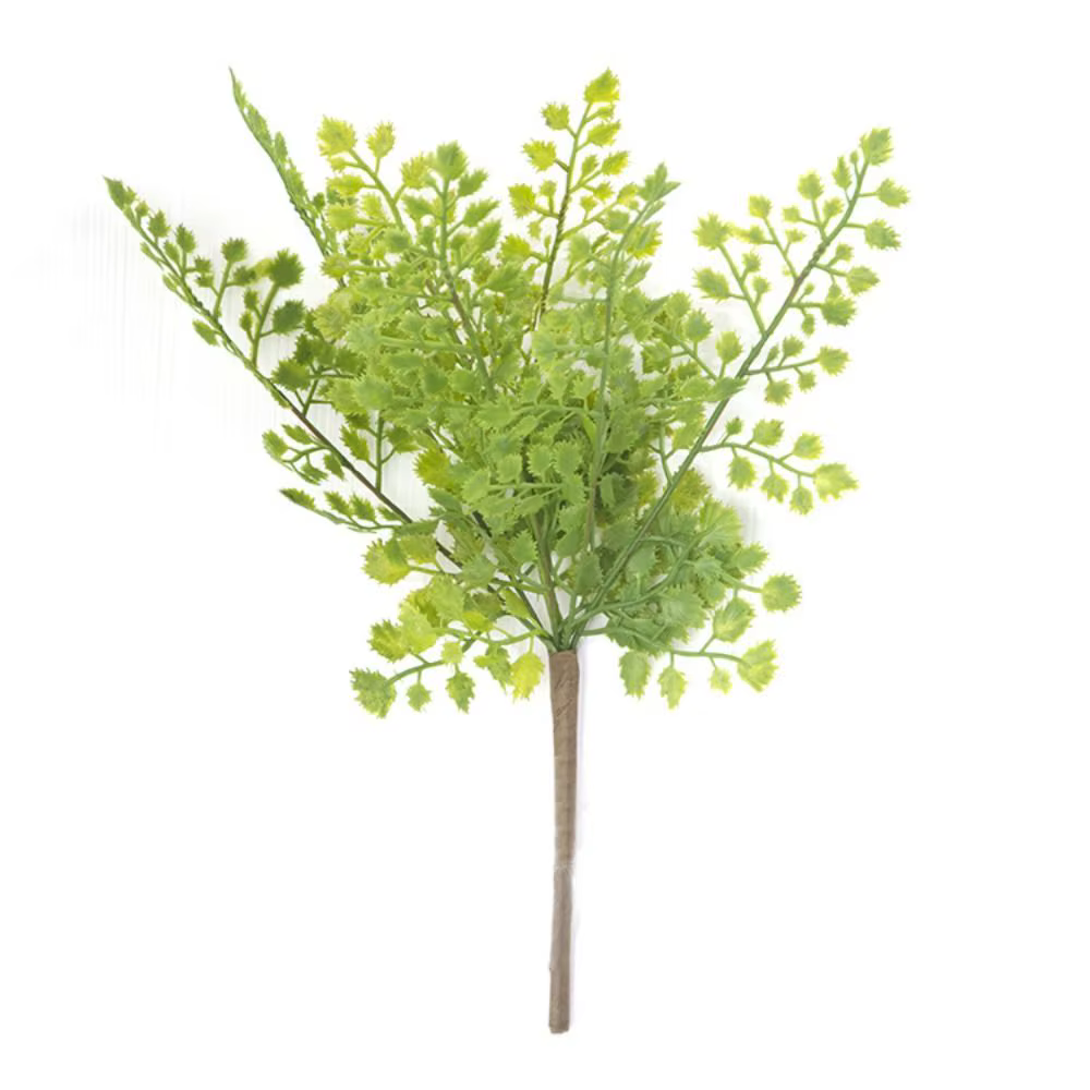 Plantes artificielles faites à la main, fougères de la jeune fille, feuilles de Ginkgo en plastique,