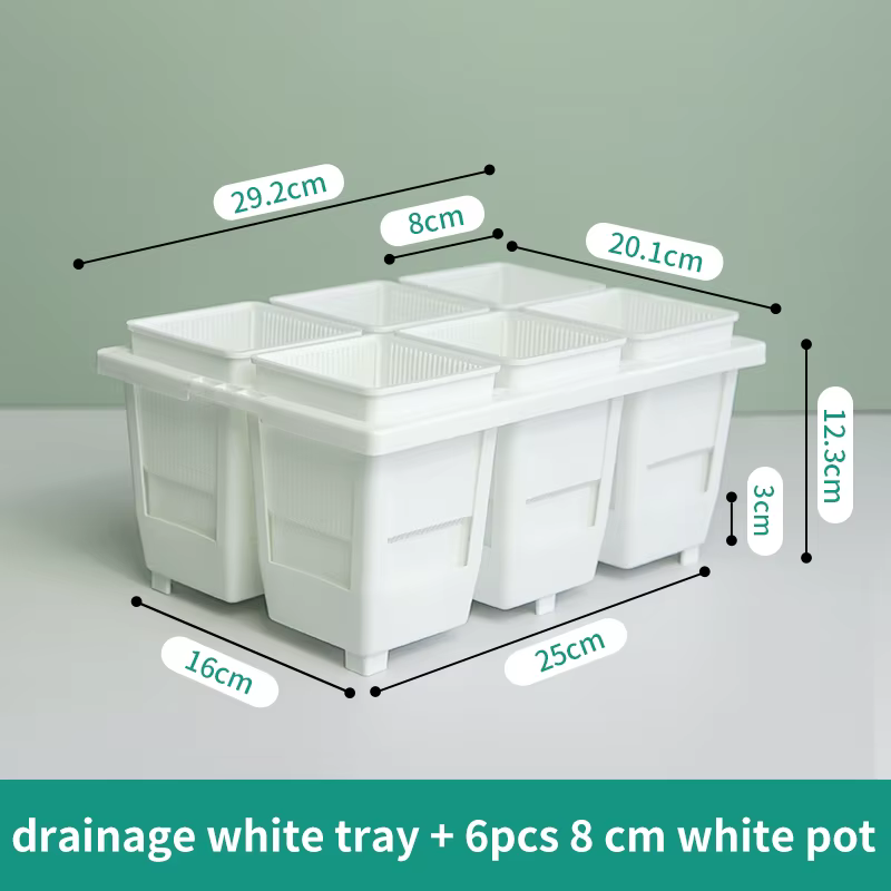 Meshpot taille haute Pot carré en plastique carré succulente pépinière semis orchidée Pot planteur c