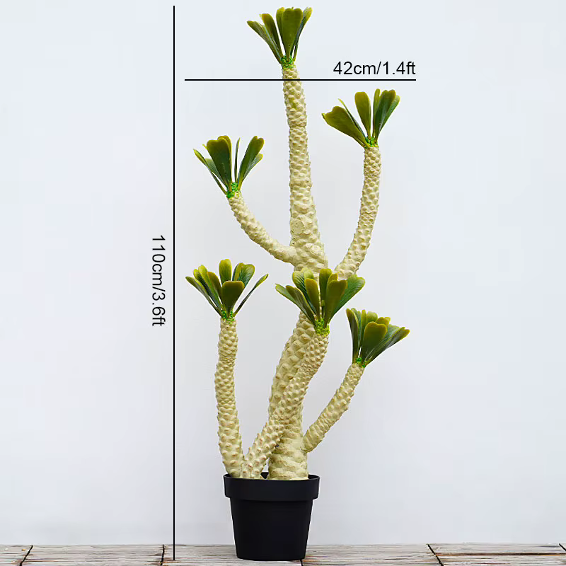 Plantes Tropicales Artificielles au Toucher Réel, 3,6 Pieds, Six Têtes avec Cuir oral elu, Décoratio