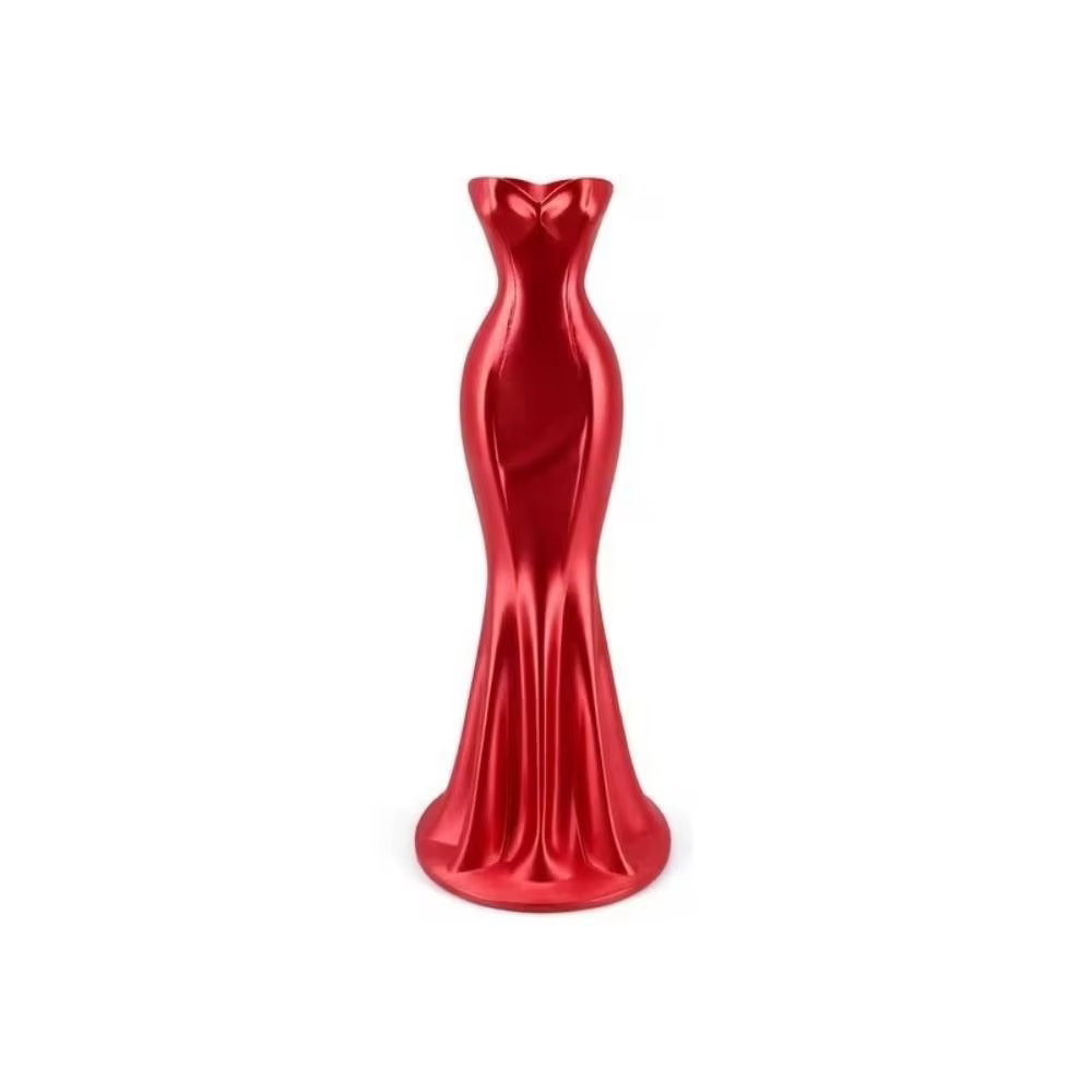 Nouveaux vases à fleurs imprimés en 3D en forme de robe, arrangement floral, style minimaliste, vase