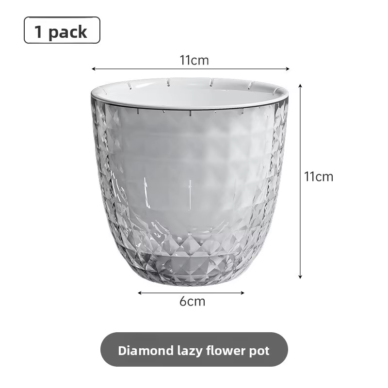 Jardinière paresseuse en plastique Transparent pour radis vert, jardinière à Absorption d'eau automa
