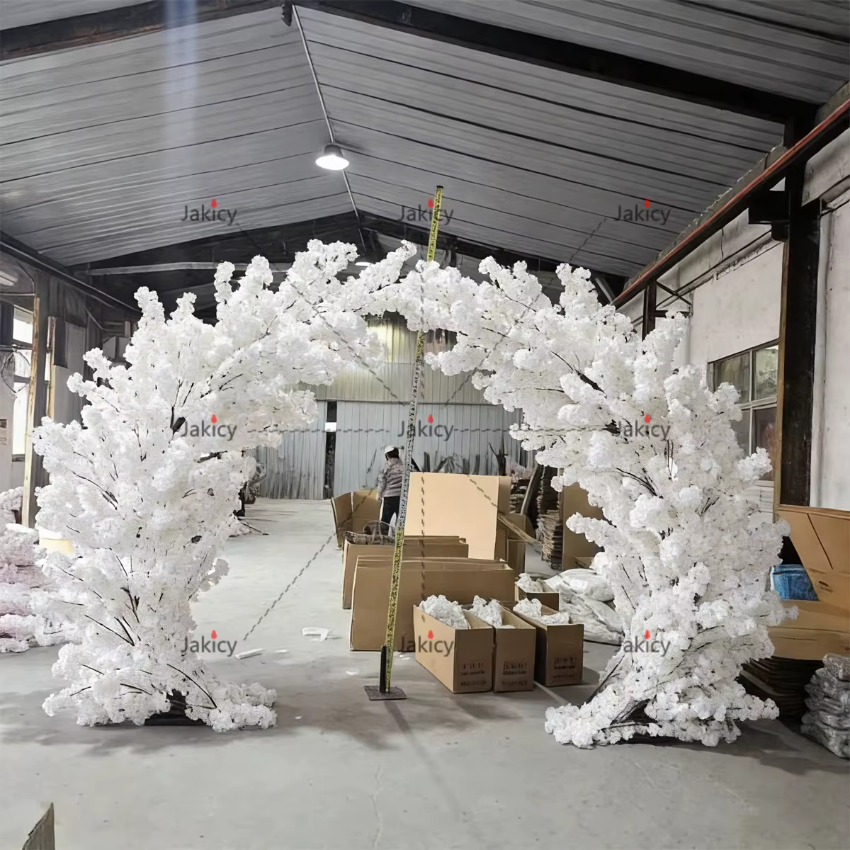 Arbre de cerisier artificiel blanc et rose de 1,5 m/3 m, fleurs d'intérieur, plantes artificielles,