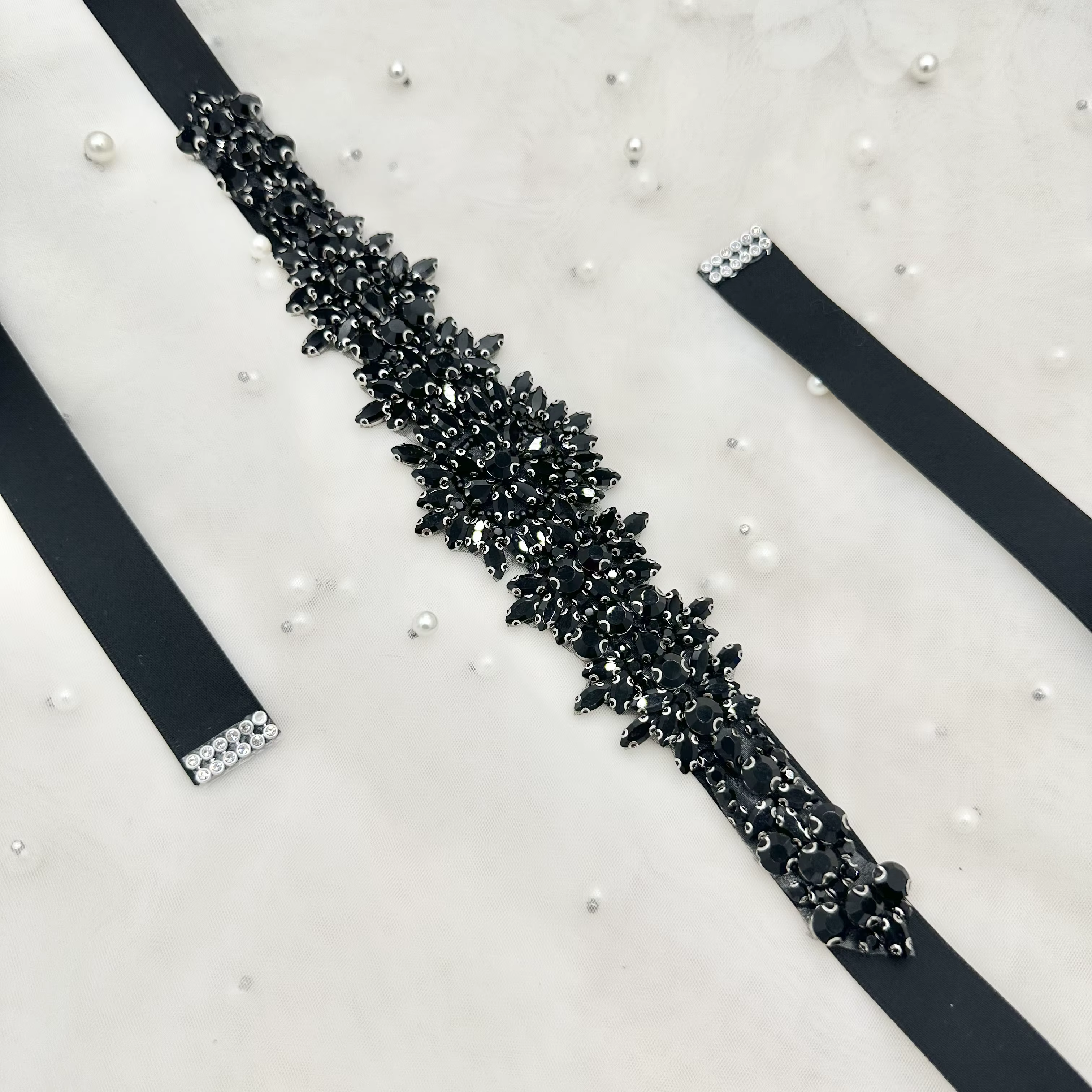 Accessoires de robe de mariée pour filles, décoration de ceinture, strass en verre cousus main, appl