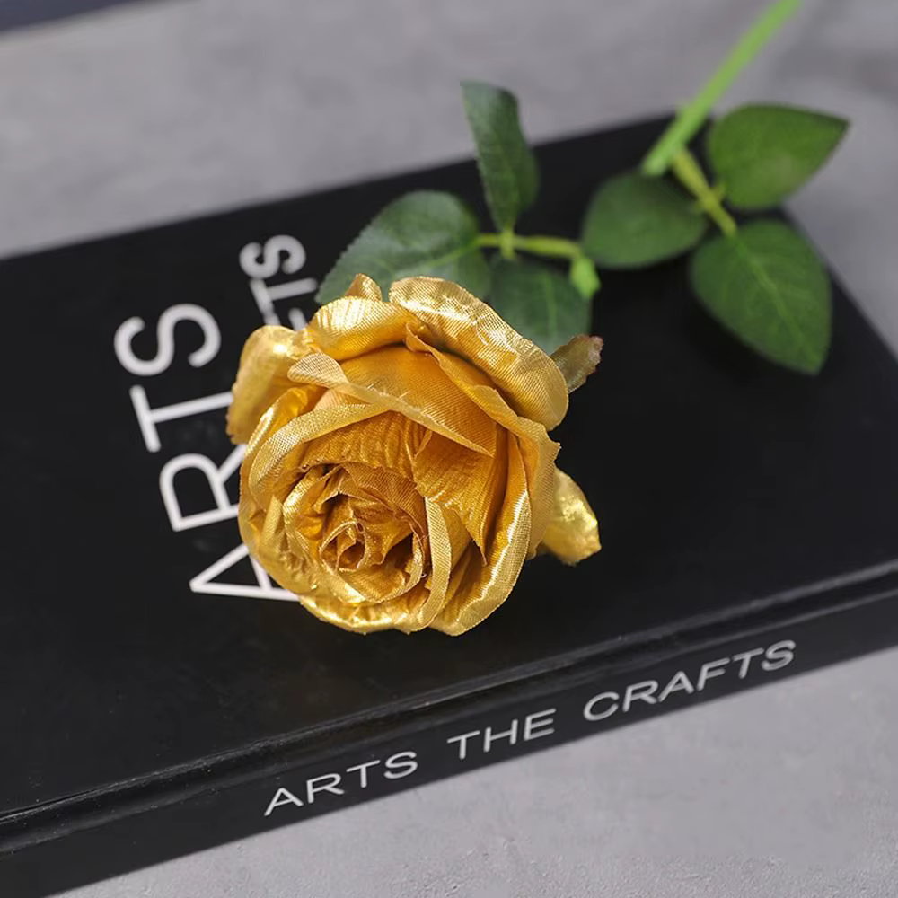 Roses artificielles réalistes et colorées, fleurs en plastique, roses en soie arc-en-ciel, fleurs ar