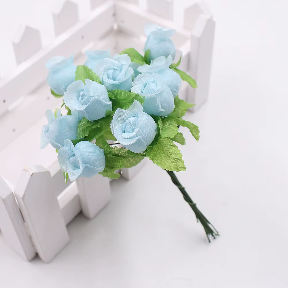 Mini Bouquet de Fleurs Artificielles InjRose, 12/36/72 Pièces, Fausses Plantes, Décoration de Noël,