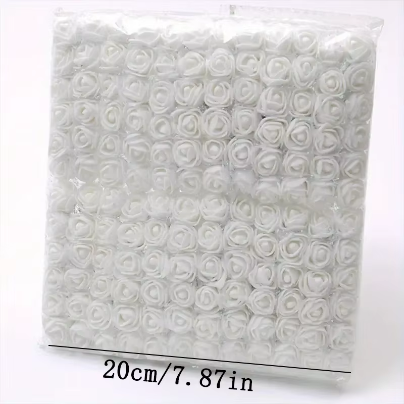 144 pièces Mini dentelle Pe Rose mousse multicolore têtes de fleurs Bouquet pour mariage décoration 
