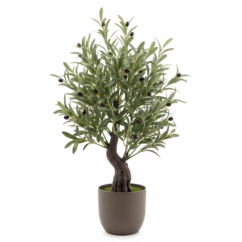 Ficus Lyrata Artificiel Hautement Réaliste en Plastique, Bonsaï Résistant à l'Eau et Écologique pour