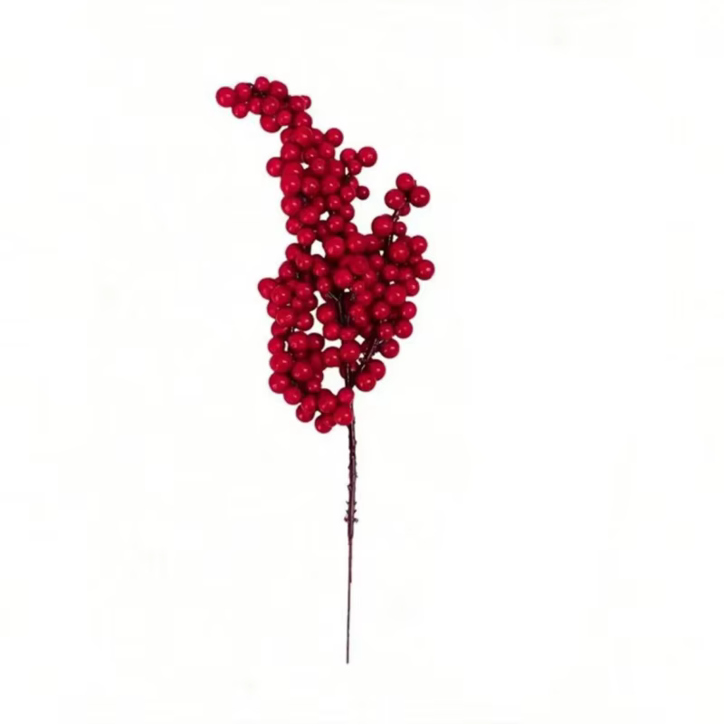 Plantes artificielles houx petit fruits rouges nouvel an arbre de noël décor de chambre à coucher co