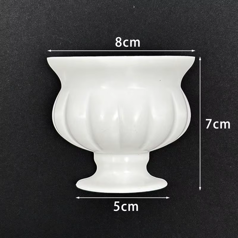 Vase mural demi-cercle blanc pour peinture à l'huile à la française, pot de fleurs mural demi-cercle