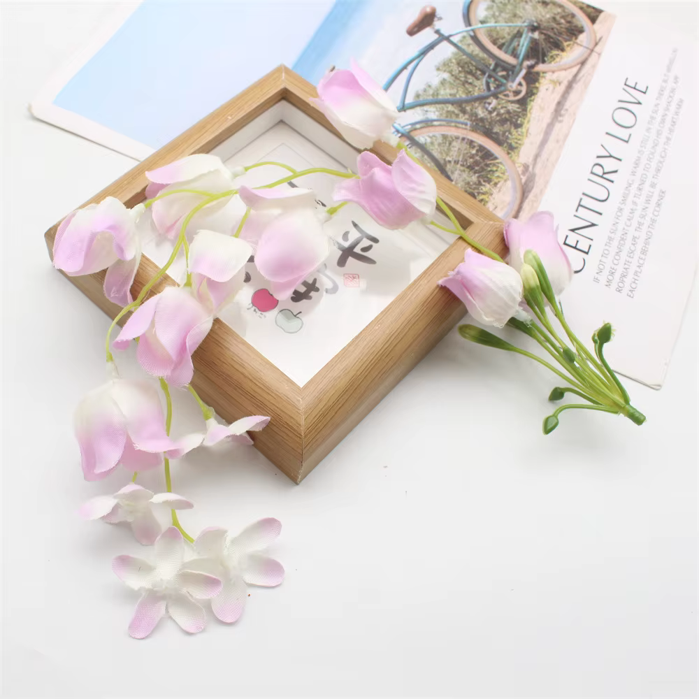 Lot de 10 fleurs artificielles de muguet, magnifiques fleurs de campanule pour la décoration de la m