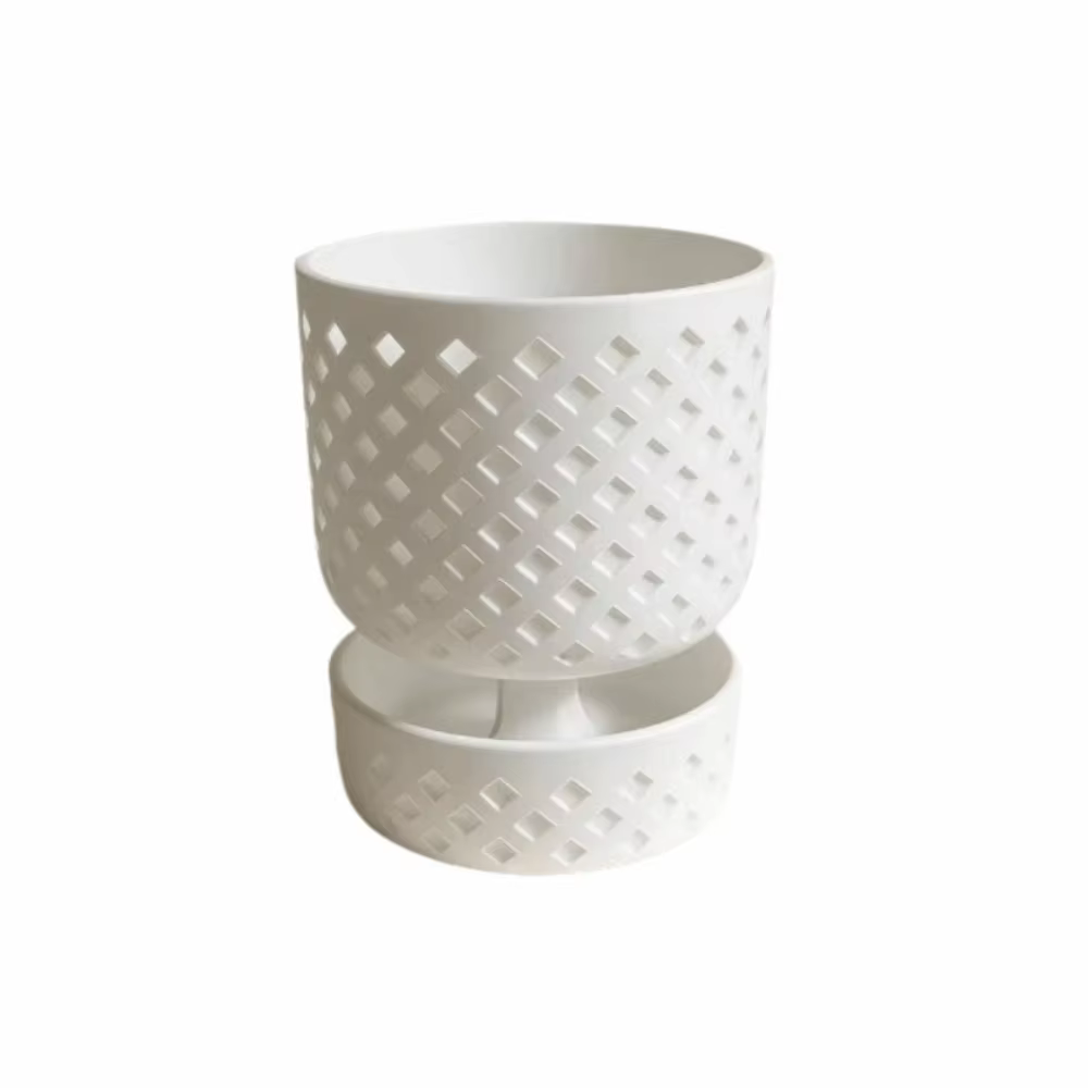 Pot de fleurs moderne imprimé en 3D pour le contrôle des racines, en plastique respirant, pots décor
