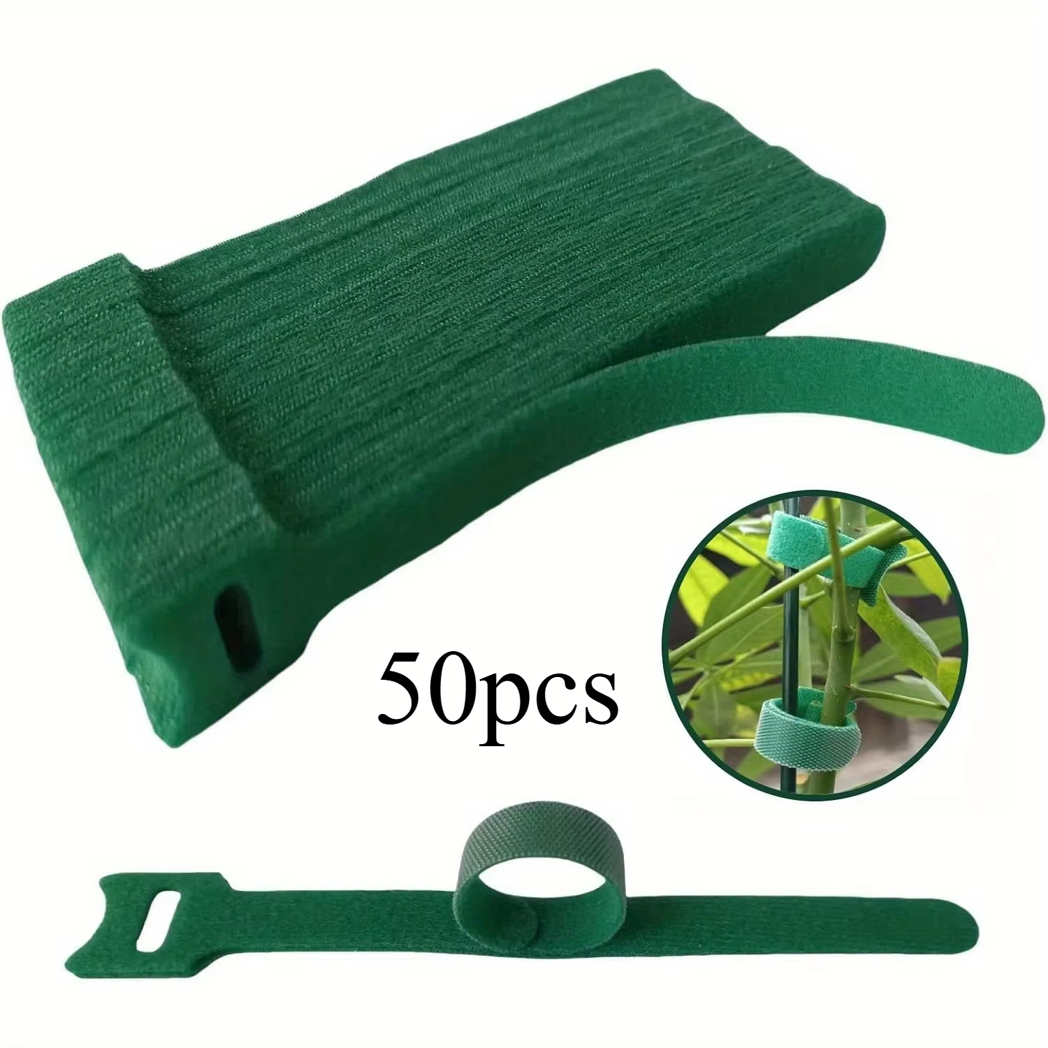 Attaches pour plantes en nylon antidérapantes réglables et réutilisables, 50/100 pièces, avec attach
