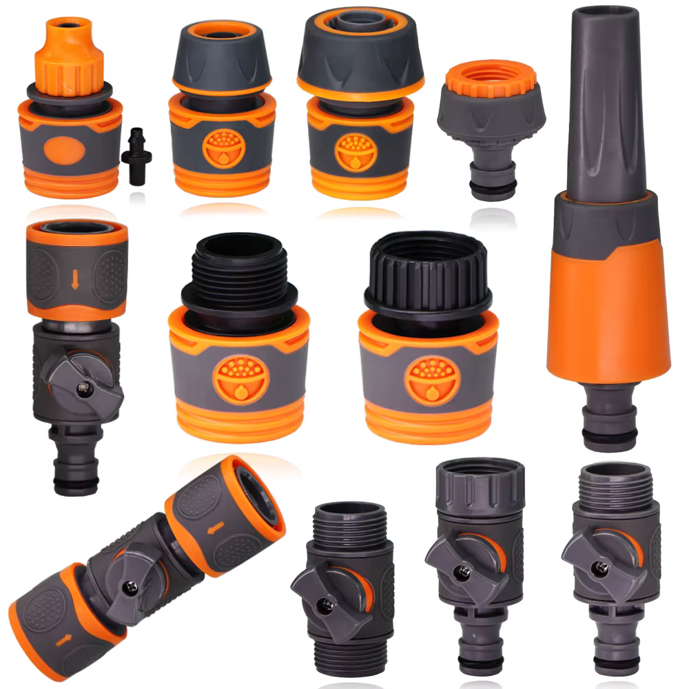 1/4 ''3/8'' 1/2 ''3/4'' tuyau connecteur rapide en plastique caoutchouc raccord adaptateur tuyau tuy