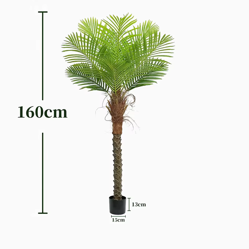 Palmier artificiel de 160 cm à 240 cm, grande plante verte, faux bonsaï, décoration pour la maison, 