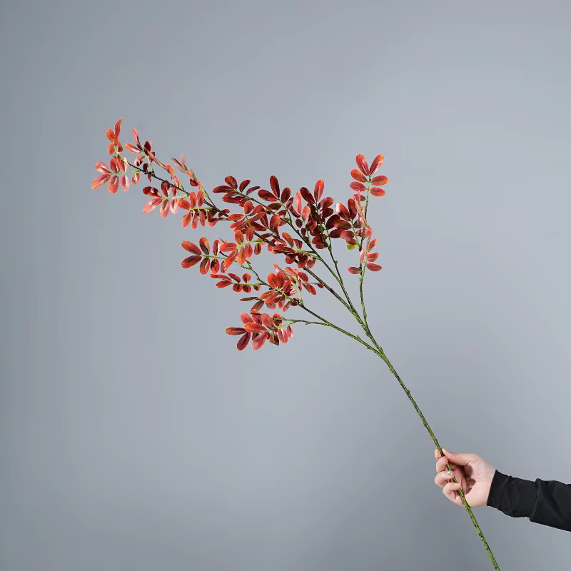 5 pièces de plantes vertes artificielles en plastique pour mariage, feuilles de peuplier, décoration