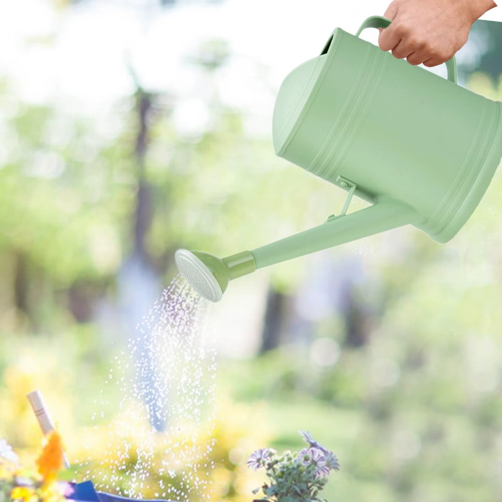 Arrosoir à bec Long, avec tête de pulvérisation amovible, arrosoir de fleurs de 2l, pour plantes de