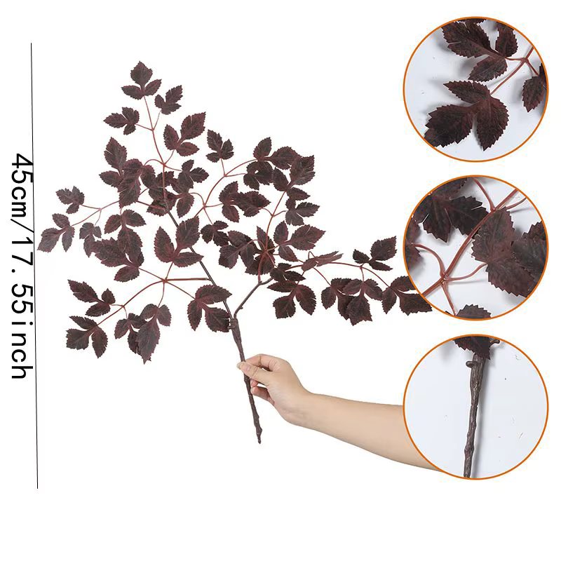 1/3 pièces de plantes artificielles en soie Cimicifuga, 45 cm, fausses fleurs et feuillage, décorati