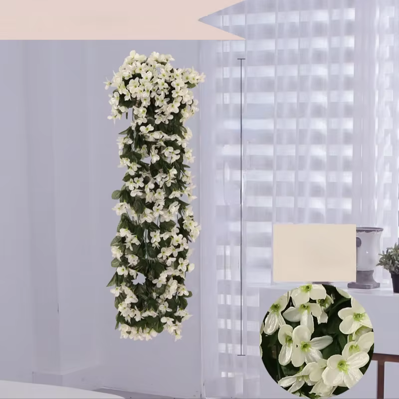 Fleur Artificielle en Verre pour Décoration de ix, Simulation du Jour de Léon, Guirxiété Murale de M
