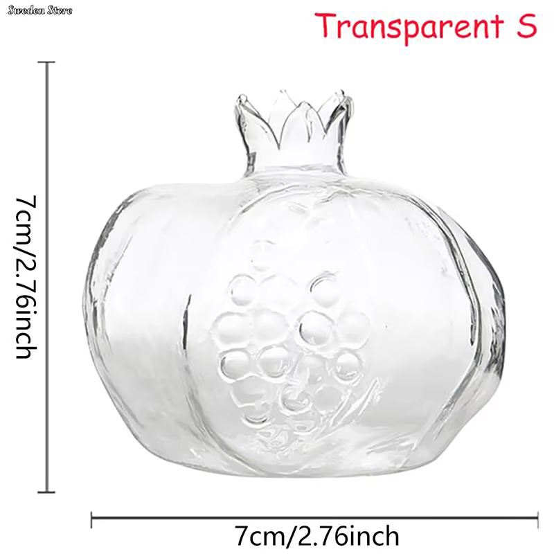 Vase à fleurs en verre de grenade, cache-pot de fruits, décoration de chambre, créativité, décoratio