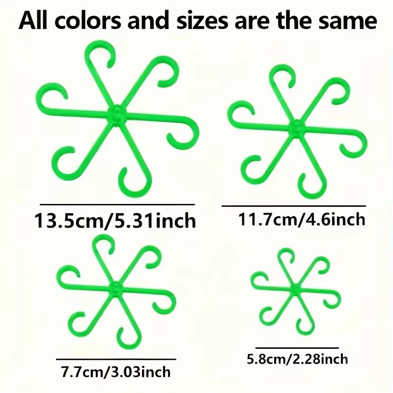 4 clips de support pour plantes en plastique, cadre d'escalade de vigne verte transparente, clips de