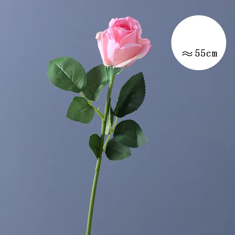 Simulation de roses artificielles en Latex, toucher hydratant, fleurs de maintien pour la mariée, dé