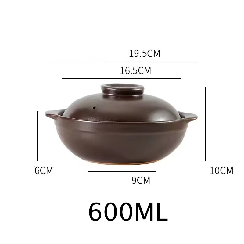 Casserole en poterie jetable, pot à soupe, riz cuit à la vapeur, braisé, marmite à degré de chaleur,