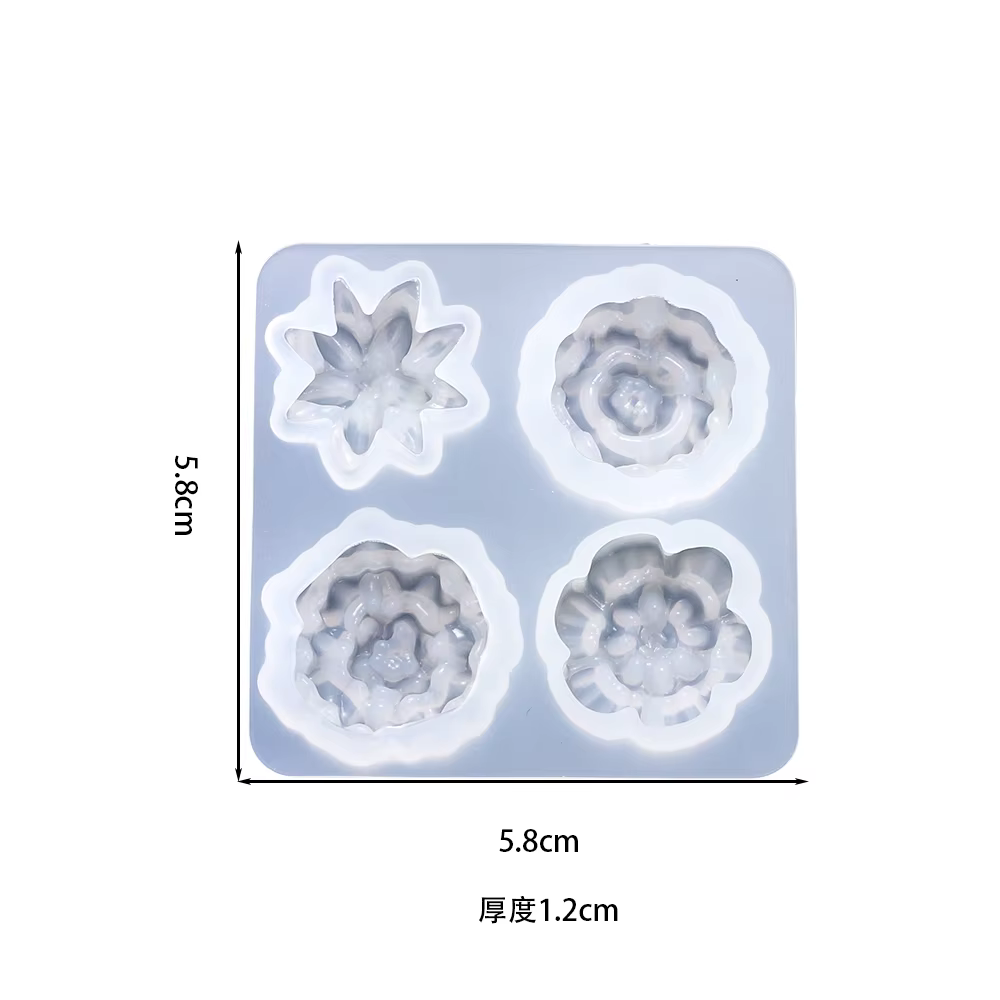Moule en Silicone pour Patch de fleurs, couronne, moules en résine époxy pour bricolage, artisanat e