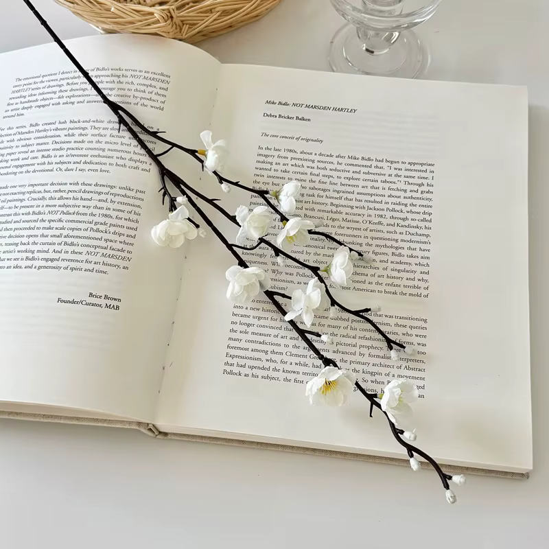 Fleurs artificielles Chimonanthus Fragrans, 10 pièces, branche décorative pour la maison, simulation