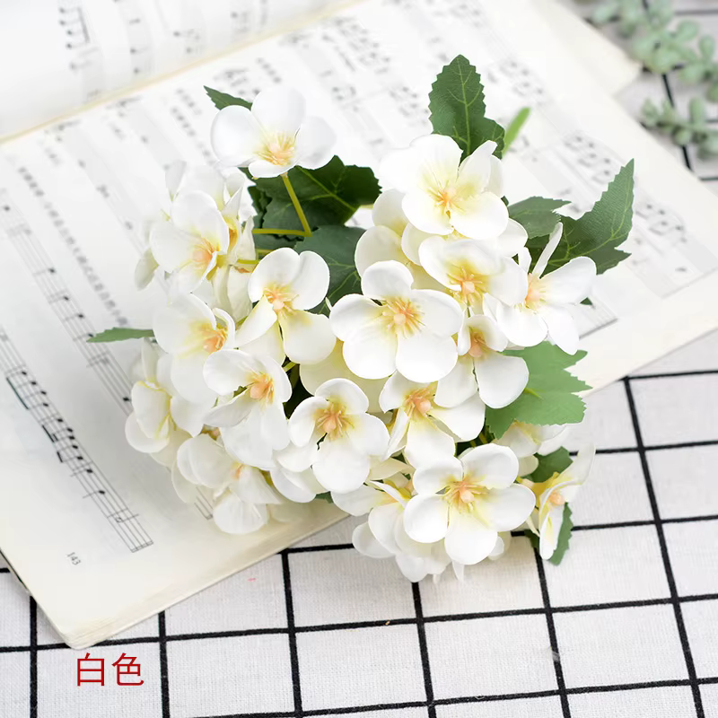 Fausse fleur de pomme, Simulation de bégonite, fleur de soie bégonite, Bouquet d'hortensia, décorati