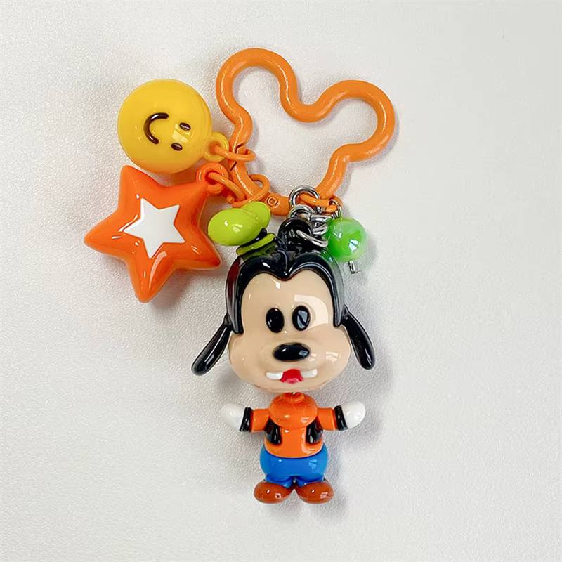 Porte-clés Disney authentique, figurines mignonnes Mickey, Minnie, Goofy, Donald, Daisy, Pluto, pend