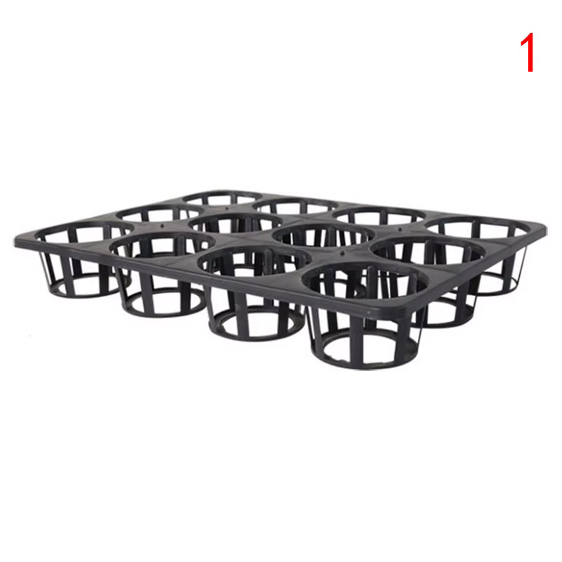 Pot de fleurs rond en plastique, jardinière, pots de pépinière, cellule de démarrage de semis, cadre