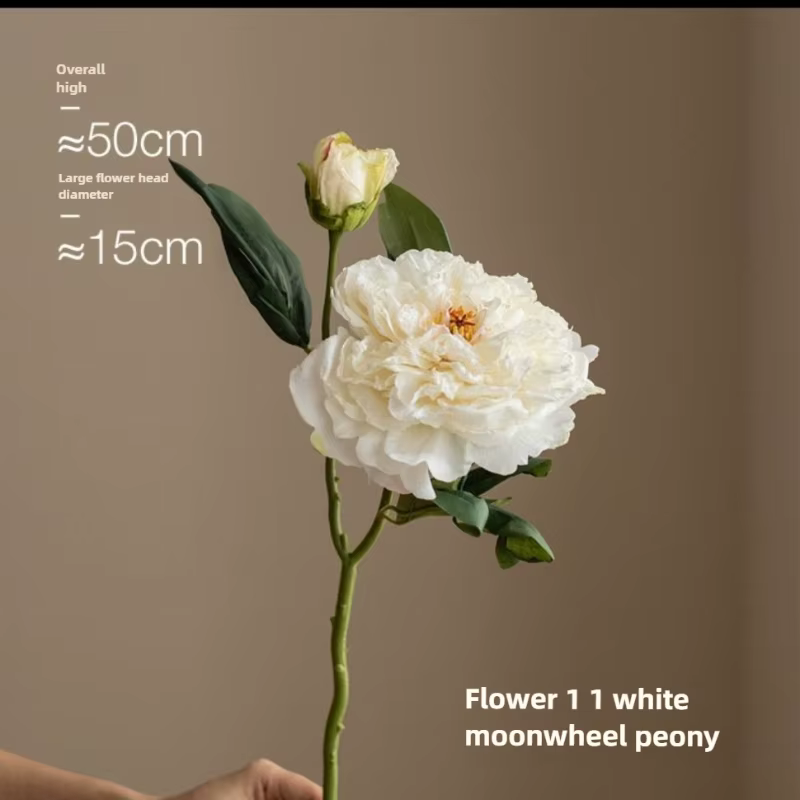 49CM pivoine rétro fleur artificielle lumière luxe grand bouquet pivoine peinture à l'huile vent sal