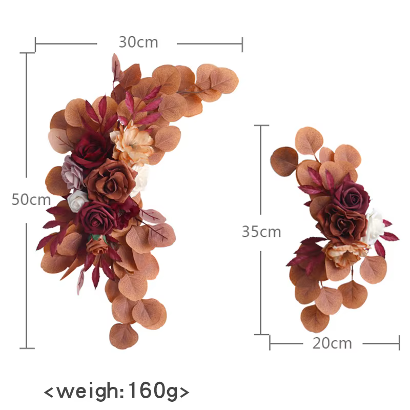 Yannew-Fleurs de signe de bienvenue de mariage, arche artificielle en terre cuite, butin de fleurs p