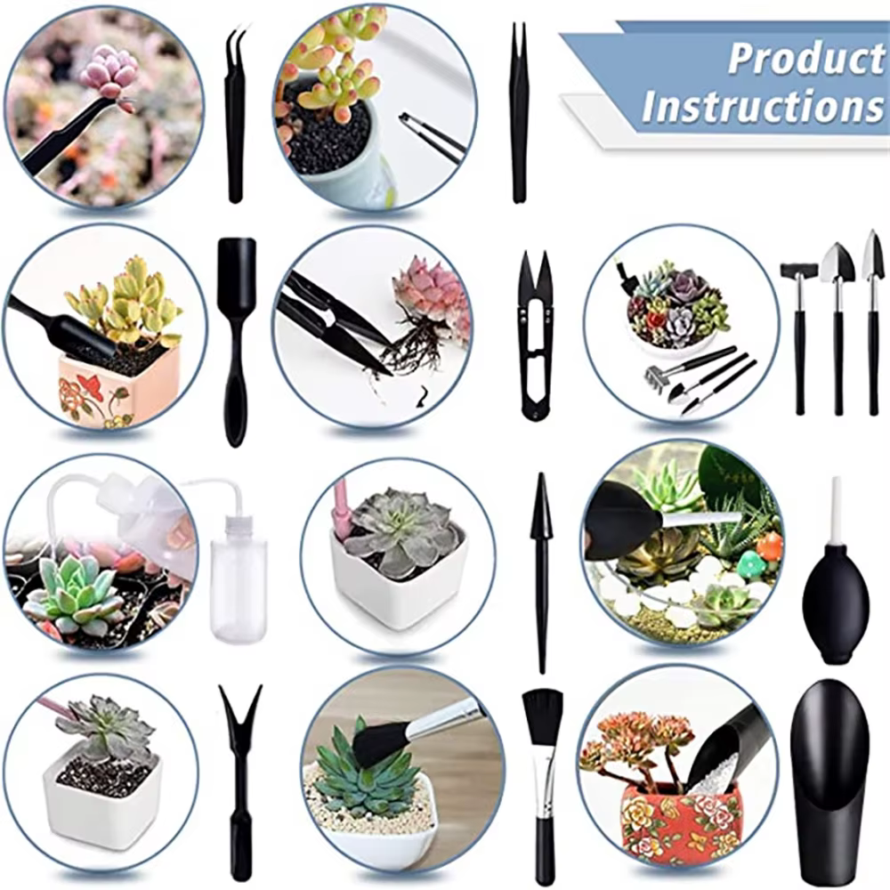 Kit de jardinières de jardin, outils pour plantes succulentes, Mini ensemble d'outils manuels de jar