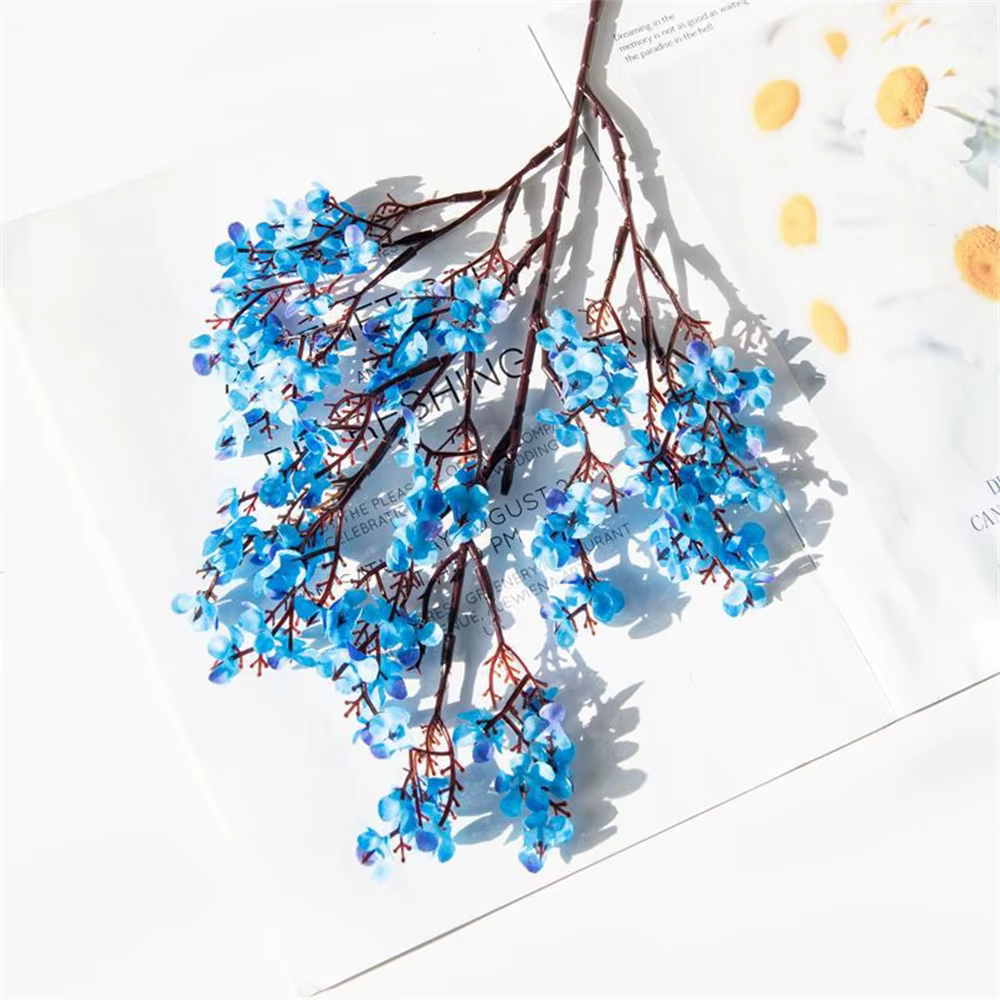 Fleurs artificielles souffle de bébé fleurs de cerisier gypsophile fausses fleurs branche mariage dé